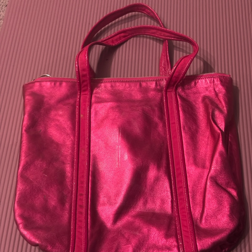 Coach magenta red Poppy tote large bag pocketbook So cuteee paint splatter - Picture 5 of 11